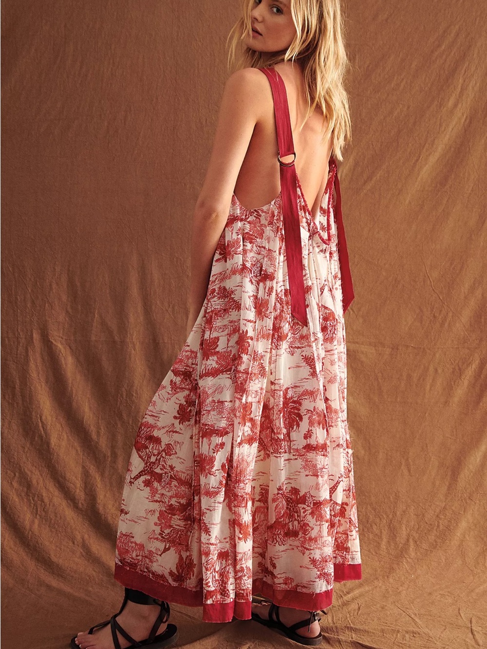Free People Tropical Toile Maxi Dress Size Small